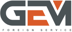 huge grey and orange GEM logo