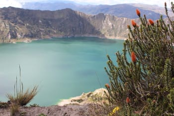 blue lake view in loja, ecuador