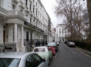 white buildins in london, uk