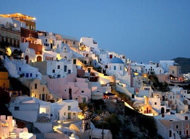 famous white houses of Santorini