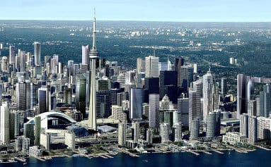 The stunnig view on Toronto, Canada